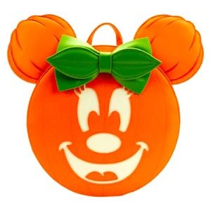Loungefly Minnie Mouse Glow In The Dark Pumpkin Backpack